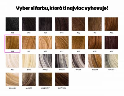 Tmavé blond clip in vlasy, 50cm, 115g, farba 14