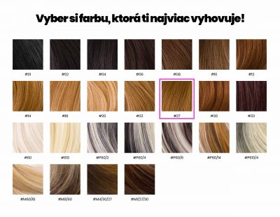 Jahodové blond clip in vlasy, 50cm, 150g, farba 27