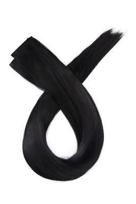 Čierne clip in vlasy, 60cm, 115g, farba 1