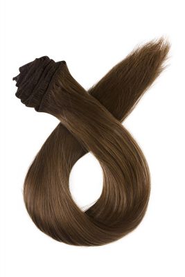 Svetlo gaštanovo hnedé clip in vlasy, 50cm, 115g, farba 10