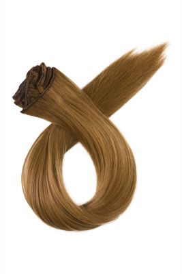 Tmavé blond clip in vlasy, 50cm, 115g, farba 14