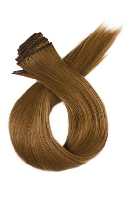 Jahodové blond clip in vlasy, 60cm, 115g, farba 27