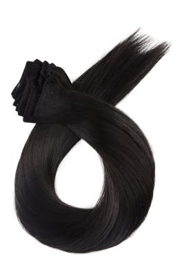 Tmavo hnedé clip in vlasy, 70cm, 180g, farba 2